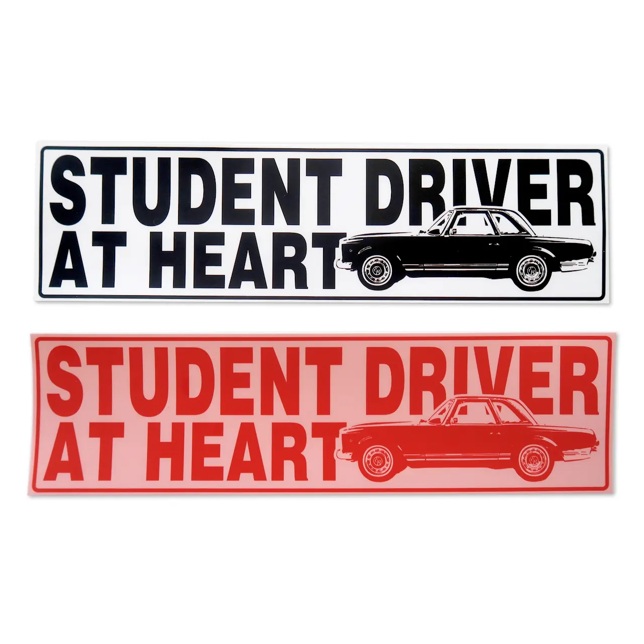 Student Driver At Heart Bumper Sticker Car Decals 11x3 Vinyl Waterproof Adhesive Decal for Car Decoration