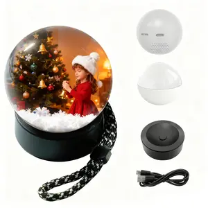 2026 Memory Orb Christmas Ornament, WiFi 3D Memory Sphere, 2.7 Inch Personalized Crystal Ball Video Player, Upload Custom Videos & Photos, Light-Up Gift for Anniversary,Birthday, Pet Memoria