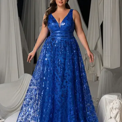 Royal Blue Formal Dress Plus Size - TikTok Shop Royal Blue Formal Dress Plus Size - TikTok Shop