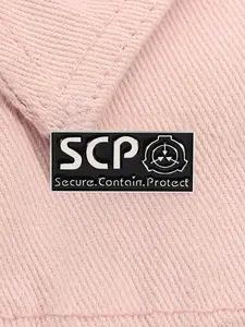 SCP Foundation Logo Enamel Pin, Metal Brooch for Jackets and Bags, Unique Jewelry Accessory for Fans and Collectors