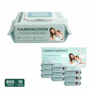 Baby Wipes10 Flip-Top Packs (800 Total) 99 Percent Water-Based (Sensitive Skin),Unscented, Alcohol-Free– Newborns to Toddlers (Girls & Boys)Sensitive Newborn Skin