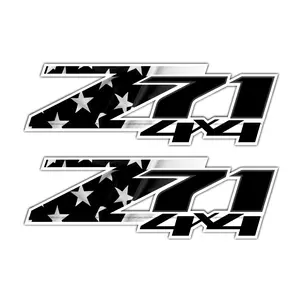 Z71 4x4 USA Flag Truck Decals Stickers for 1500 2500