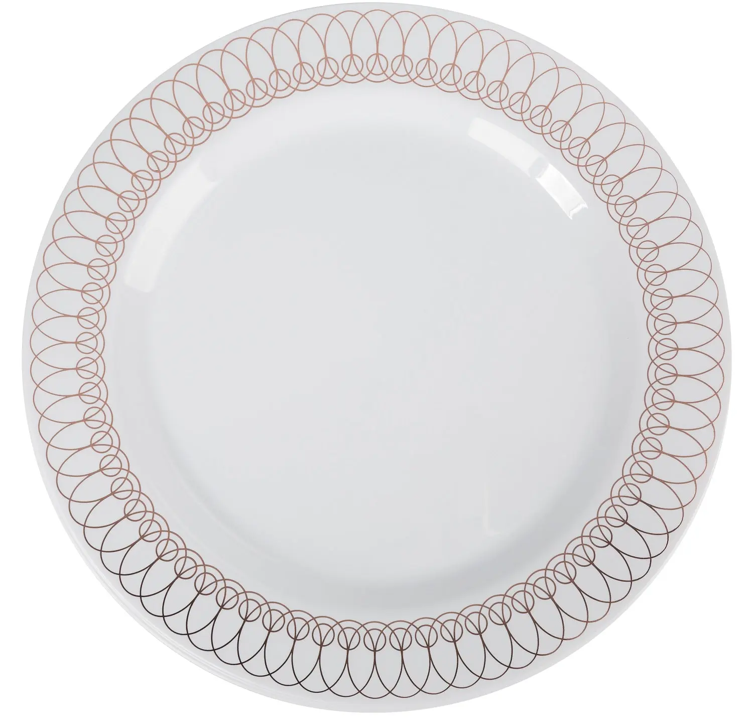 9 in. Rose Gold Ovals Design Plates | 10 Count