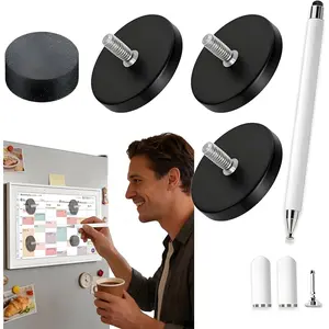 Magnetic Fridge Mount with Stylus for 15 inch Calendar - Refrigerator Magnet Mounting Kit, Secure Bracket Accessories