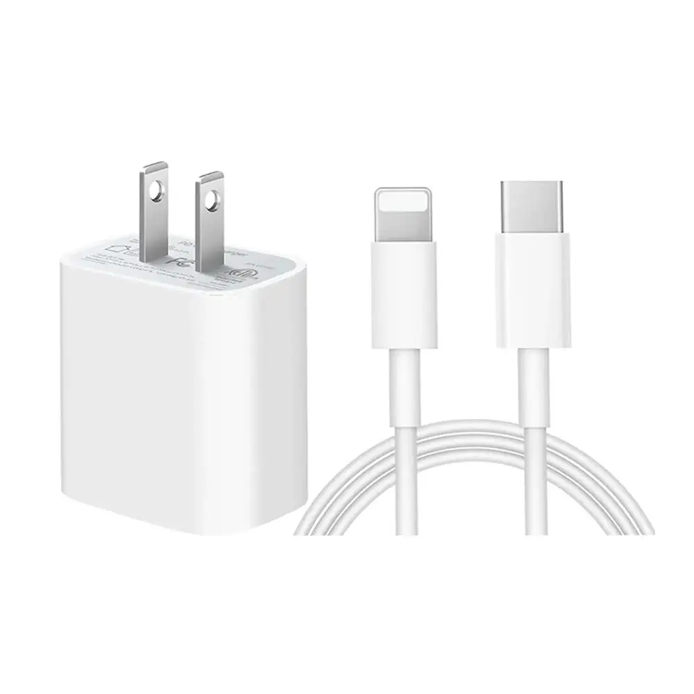 Summer Fast Charging Adapter Kit, PD 20W Type-C Fast Charging Charger & 1m Type-C Data Cable Compatible with iPhone iPad, Portable Charger, Car Charge