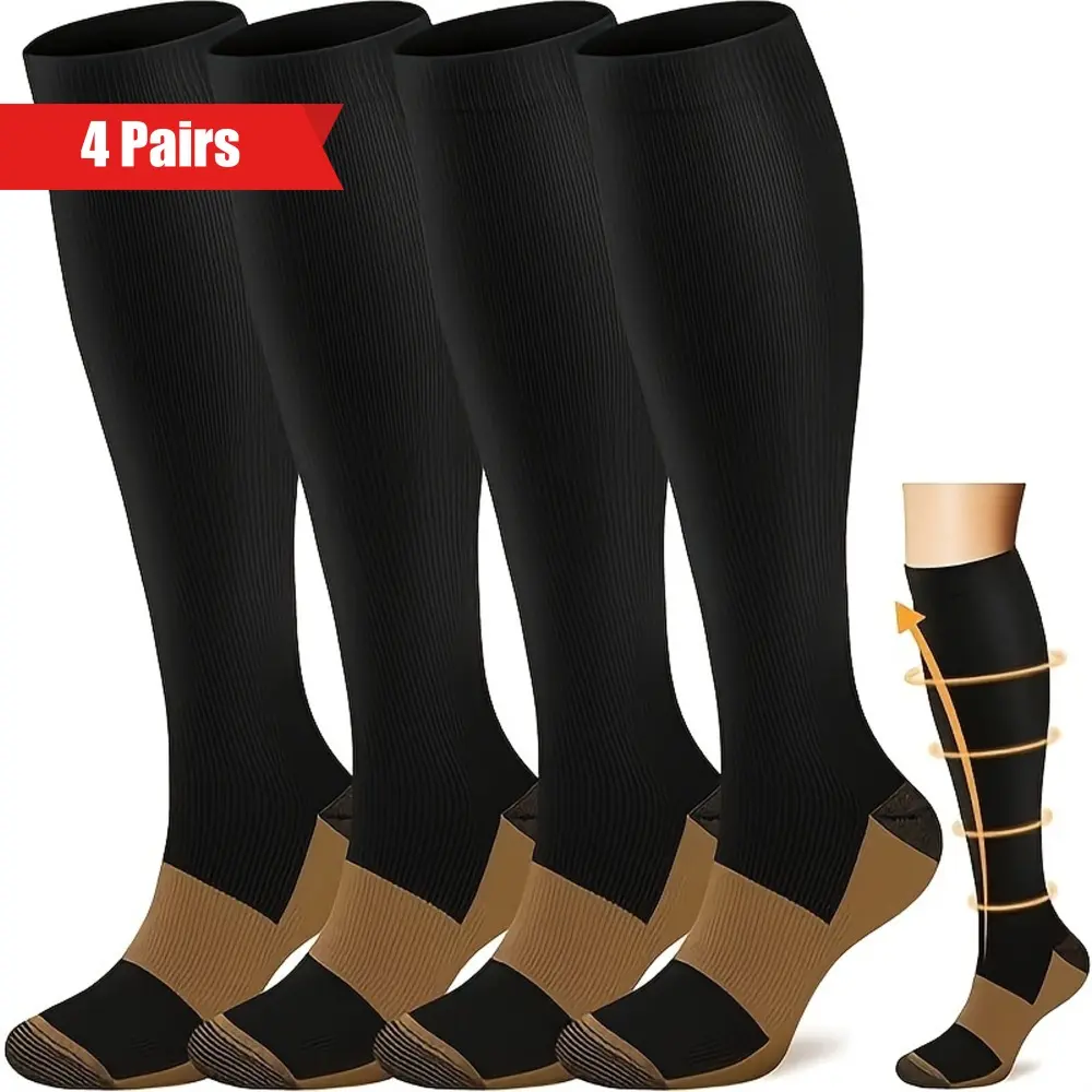Sports compression socks, Athletic Socks, Active socks, calf support stockings, anti-varicose compression socks, perfect for running, fitness, hiking, essential for nurses, pregnant women who stand or sit for extended periods