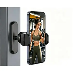 Magnetic Phone Holder for Gym, Powerful Magnet Base, Multi-Angle Adjustable Magnetic Phone Holder Gym Accessories Compatible with All Smartphones, Nice Gifts for Gym Lovers