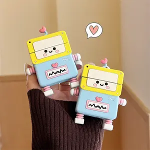 1 piece of robot earphone case,Cute wireless Bluetooth earphone case, drop resistant, durable and stylish accessory, suitable for AirPods 1/2/3/4/pro/pro2(Different models may have different shapes)