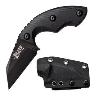 Elite Tactical 2.25" D2 Steel Mini Fixed Blade Knife, Includes Kydex Sheath with Multi-Position Clip ET-FIX010