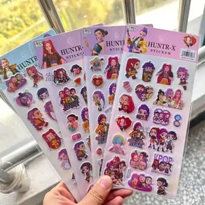 5/10/20PCS KPOP Demon Hunters-X Cartoon Foam Puffy Stickers For Luggage Phone Notebook Reward Stickers 3D Stickers, Student Textbooks, Decorative Stickers For Water Bottles Kids Toy Gifts Party Favors Decoration