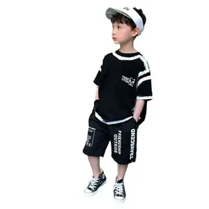 Boys' Summer Outfit New Stylish Short-Sleeve Trendy Clothing for Boys, Perfect for Outdoor