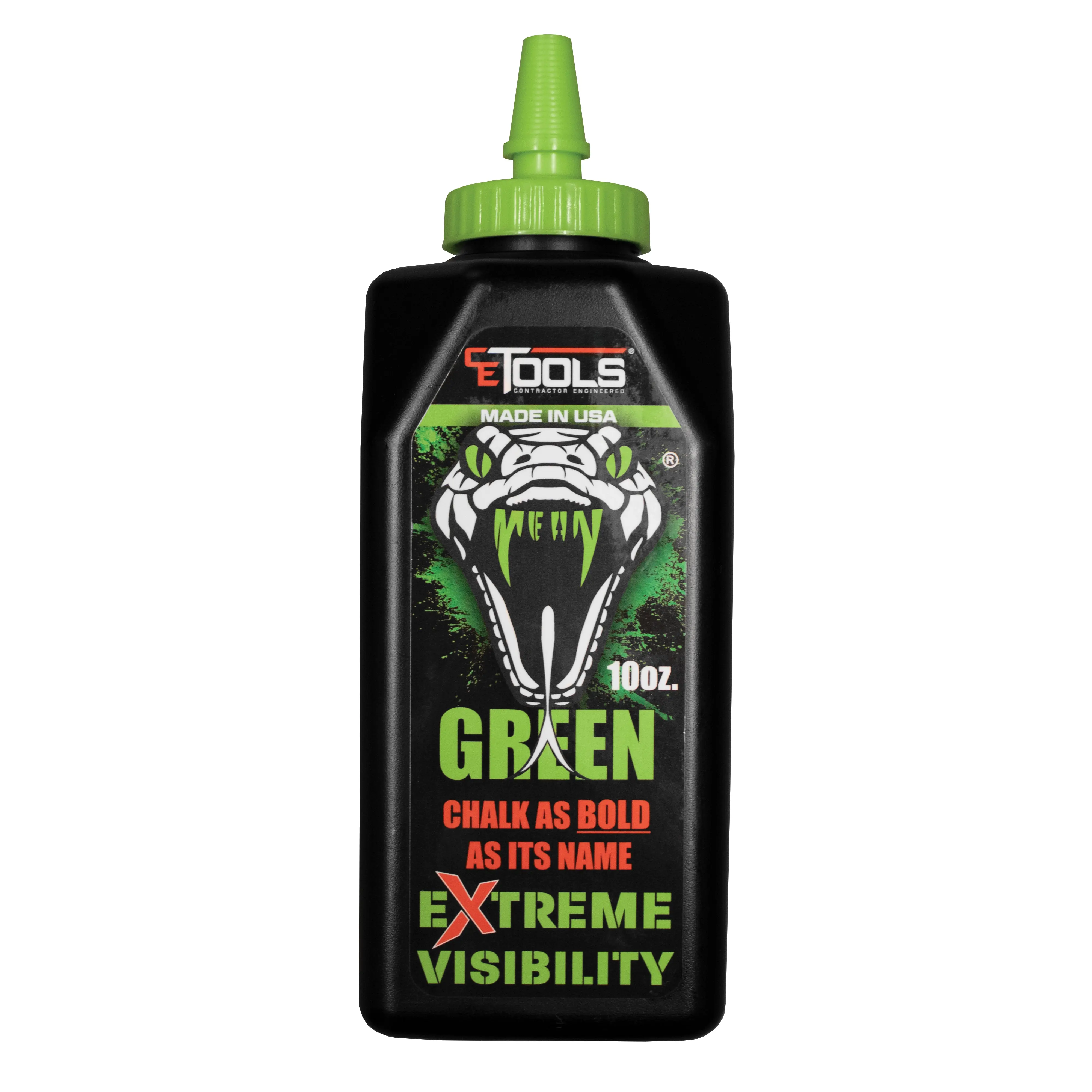 Mean Green Fluorescent Extreme Visibility Marking Chalk - 10oz