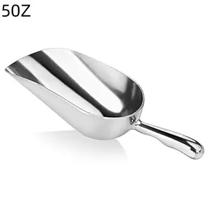 Stainless Steel Ice Scoop, Food Candy Spoon for Kitchen Bar Party Wedding - 5 oz