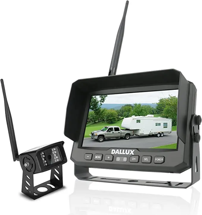 Truck Bus Digital Wireless Backup Camera Monitor System Kit, 7 inch DVR Monitor+HD IP69K Waterproof Night Vision Rear View Reverse Camera for Van Trailer 5th Wheel Pickup RV Campers Motor Home Boat