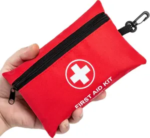 Mini First Aid Kit - 140 Piece Small First Aid Medical Kit for Car, Home, Office, Travel, Camping, Sports, Outdoor, School - Emergency First Aid Supplies and Survival Kit Antiseptic Disinfectant Bandage