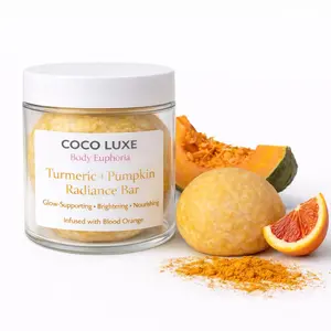 Coco Luxe Body Euphoria Turmeric + Pumpkin Radiance Soap Bar Infused with Blood Orange| brightening soap| Vitamin C