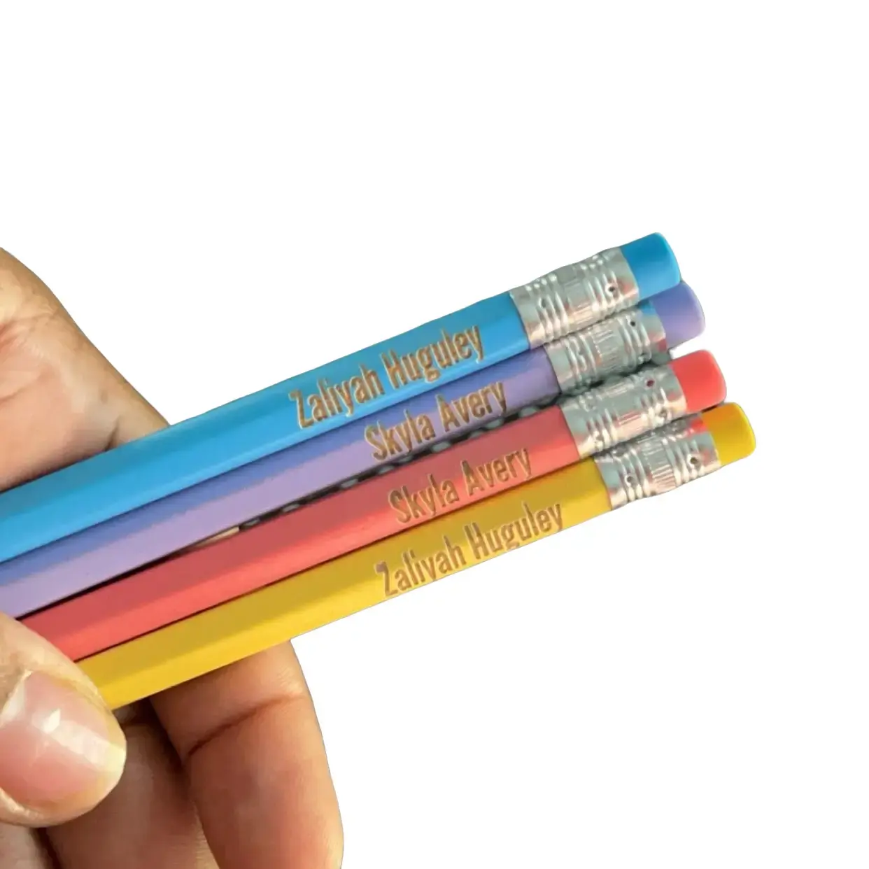Personalized #2 Pencils, Custom Engraved with Your Name or Message