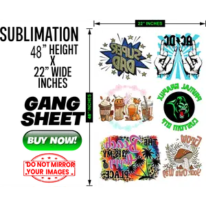 Sublimation Gang Sheet Transfers 22x48