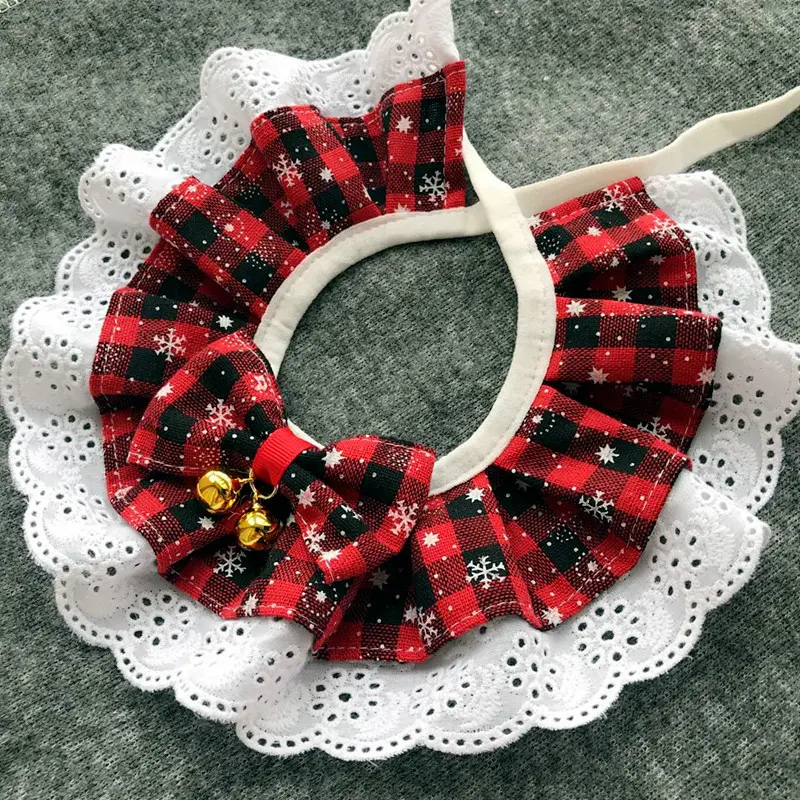 Black & Red Plaid Pet Bib