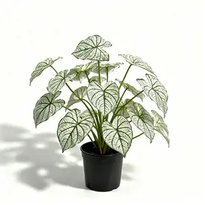 18-Leaf Artificial Plants – UV Resistant Fake Tropical Greenery, Shrubs & Bushes for Gardens, Porches, Window Boxes, Shops, Offices & Home Décor