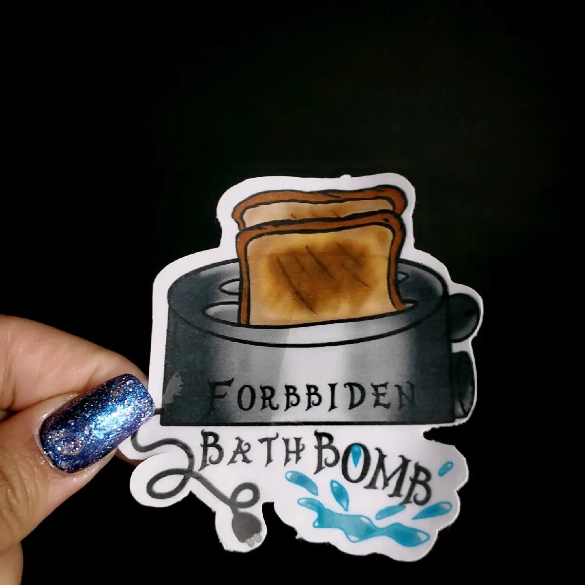 Toaster Bath Bomb Sticker