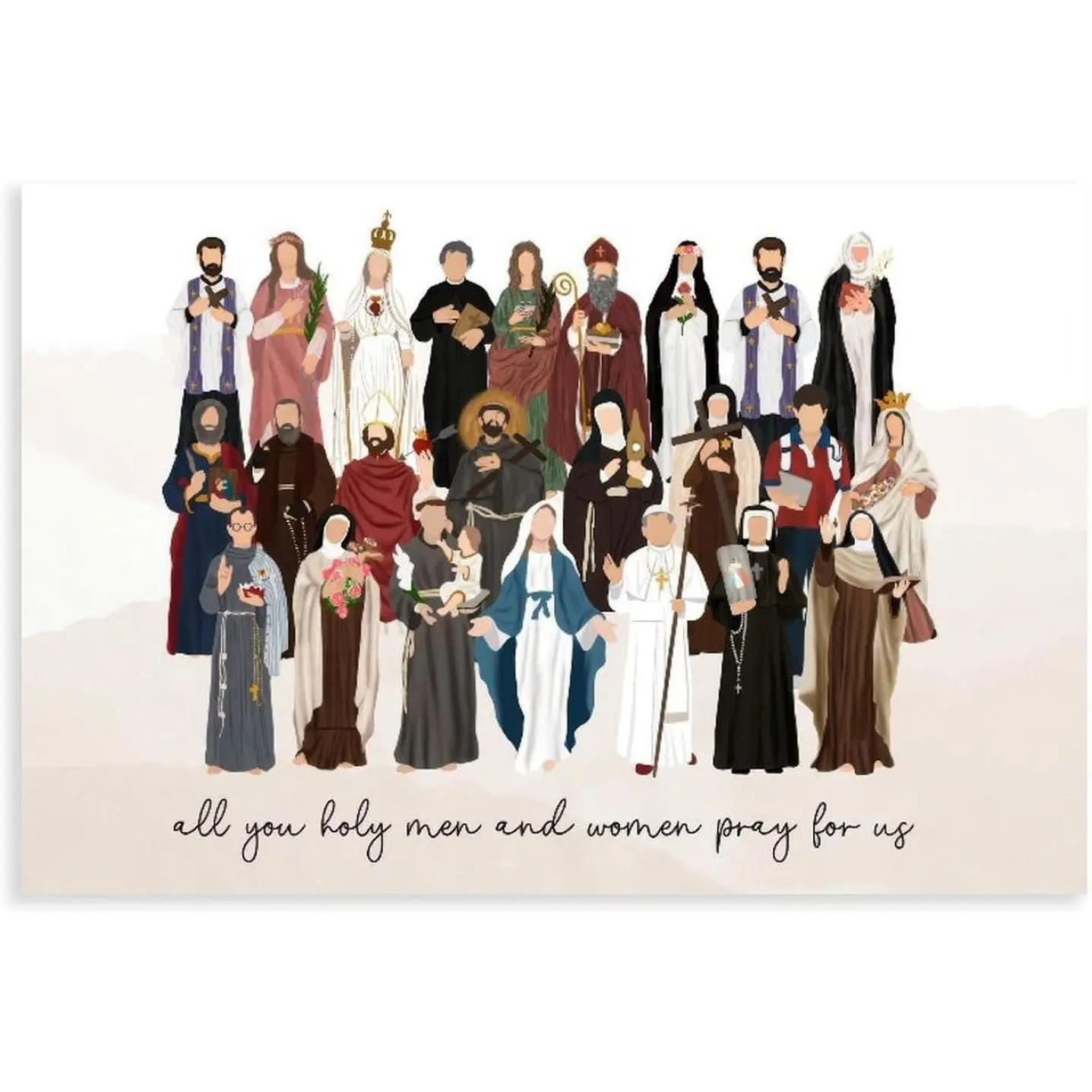 Kroey Catholic Saints Poster, Wall Art, Decor, Home Gift, Saint Poster