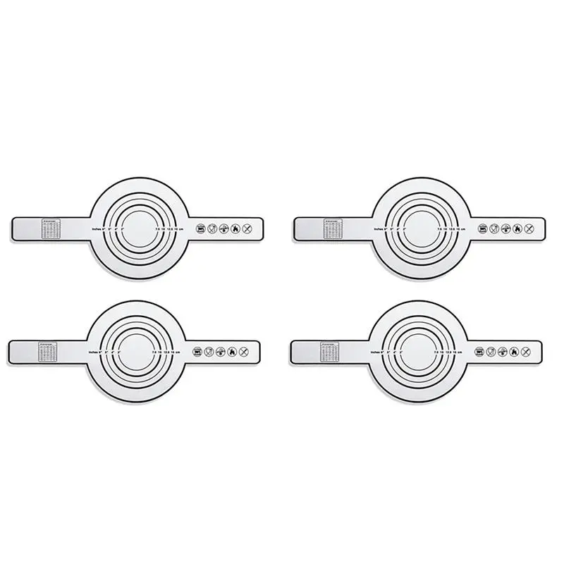 4Pcs Silicone Baking Mat for Dutch Oven Bread Baking Non-Stick Baking Mat with Long Handle 8.3Inch Reusable Sheets,Black