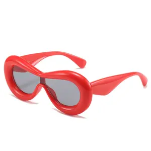 Unisex Oval Bubble Bubbles Sunglasses with UV400 Lenses