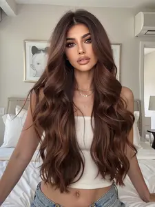 Long Curly Loose Wave Wig for Women, Natural Look, Comfortable Fit, Suitable for Daily Wear & Holiday Styles, No Bangs Design