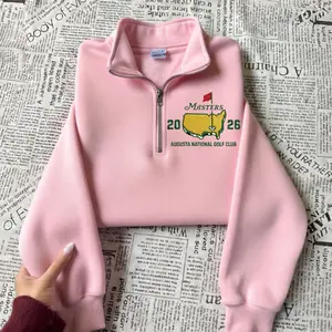 Masters Golf Embroidered Quarter Zip Sweatshirt, Unisex Golf Crewneck, Augusta Golf Tournament Shirt, Golf Lover Gift, Preppy Golf Aesthetic Sweater, Country Club Style Pullover, Vintage Golf Apparel, Sports Fan