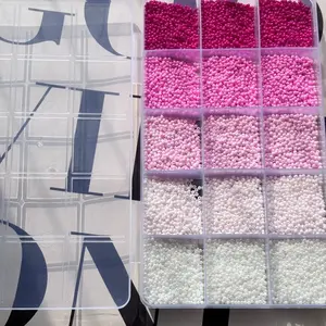 Boho Style Glass Beads Set, 13300 Pieces, 2mm Mini Round Beads for Bracelets, Necklaces, Earrings, Eyeglass Chains, Portable Box Included, Diy Beads