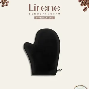 Lirene Perfect Tan Black Velvet Self-Tanning Mitt — Double-Sided, Thumb Holder, Smooth Streak-Free Application