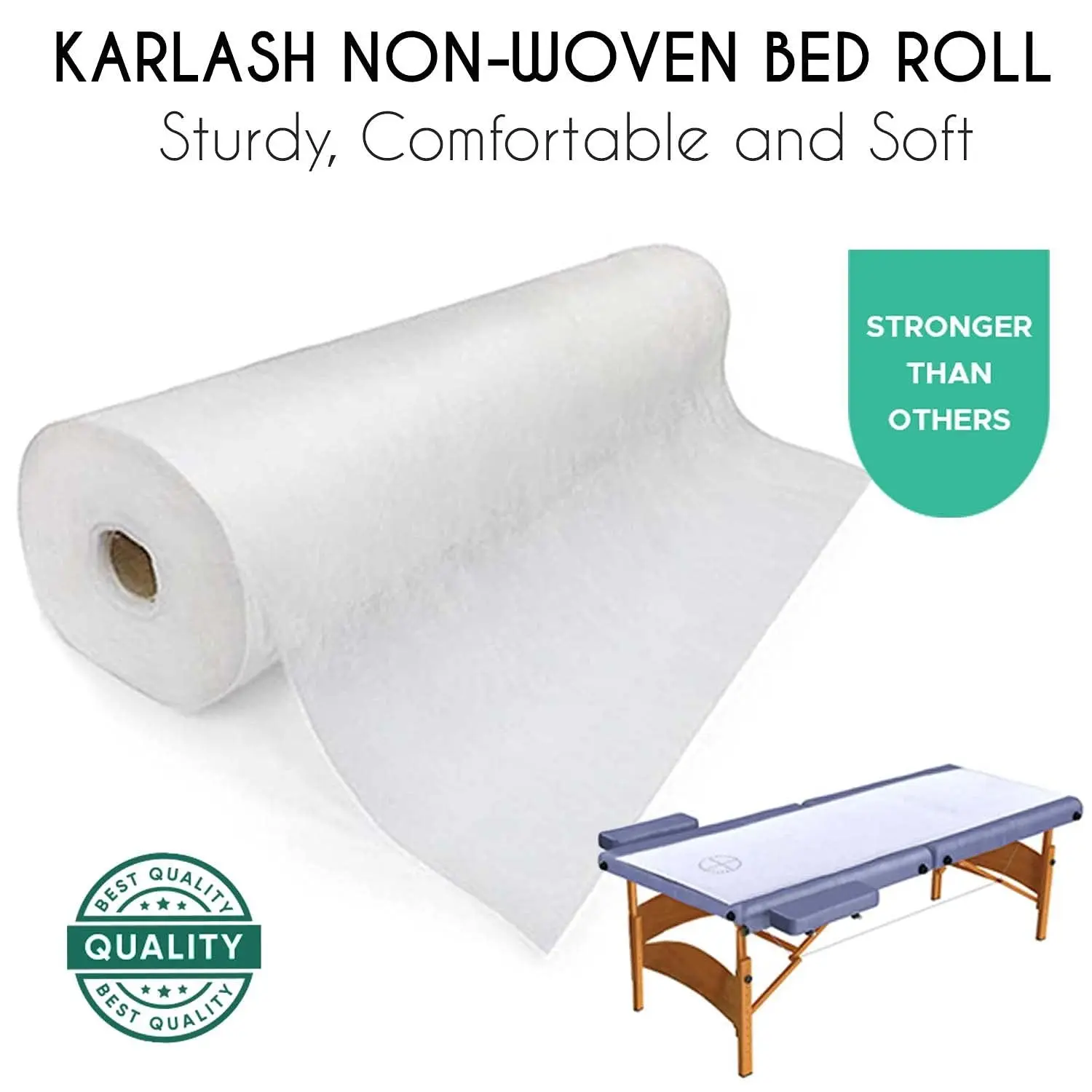 Karlash Non Woven Bed Sheet Roll for Massage Table 30gms Thick