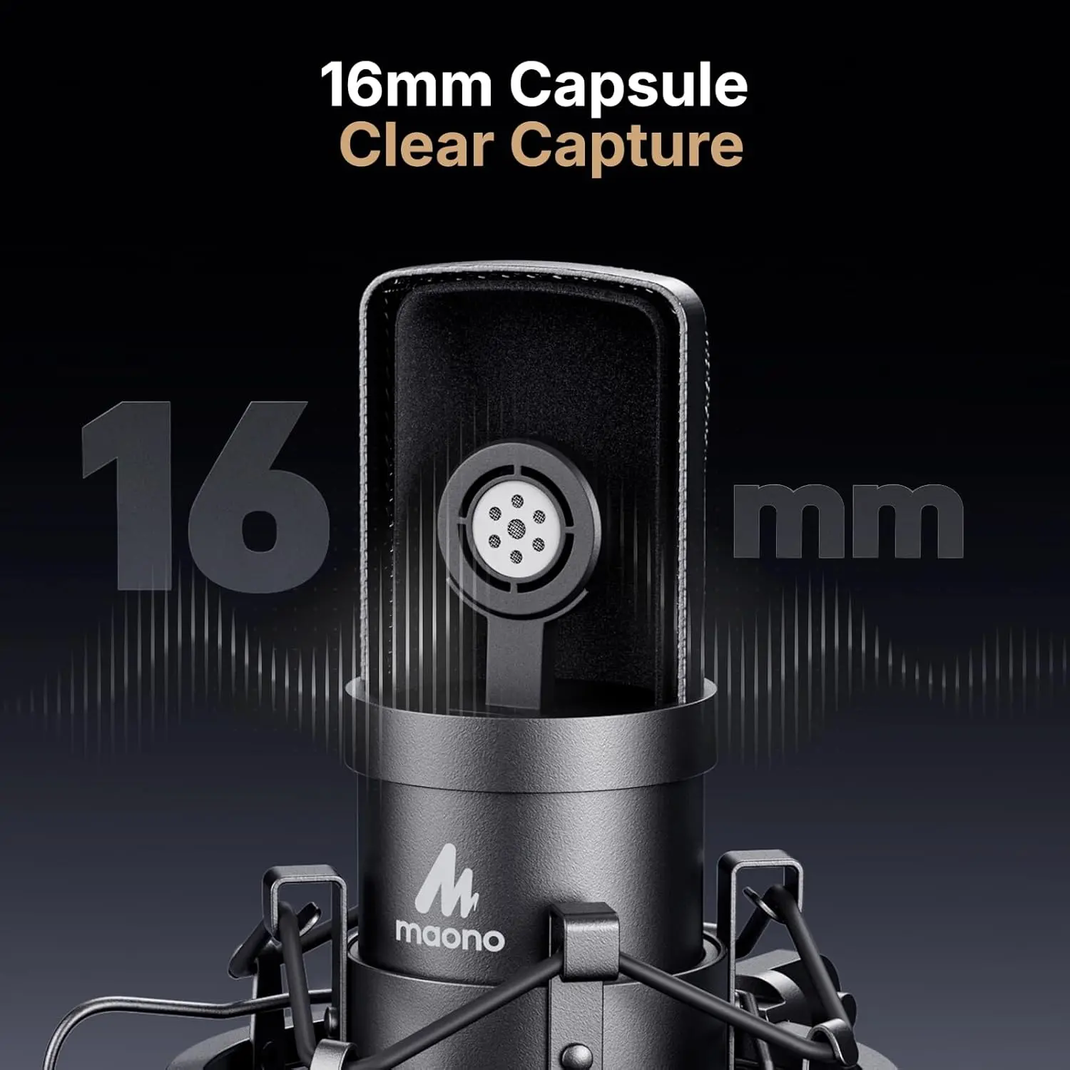 MAONO USB Microphone, 192kHz/24bit Plug & Play PC Computer Podcast