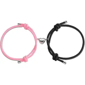 Drperfect Matching Heart Bracelets for Couples, Touch Bracelets for Long Distance, Adjustable Size - Perfect Couples Gift