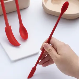 Silicone Scraper Spatula for Kitchen, Makeup, Bottles | Dishwasher Safe Non-Stick Tool | Multi-Use Jar Scraper, Baking & Cosmetic Scoop | Outdoor Cooking & Easy Cleanup Gadget, Baking Tools