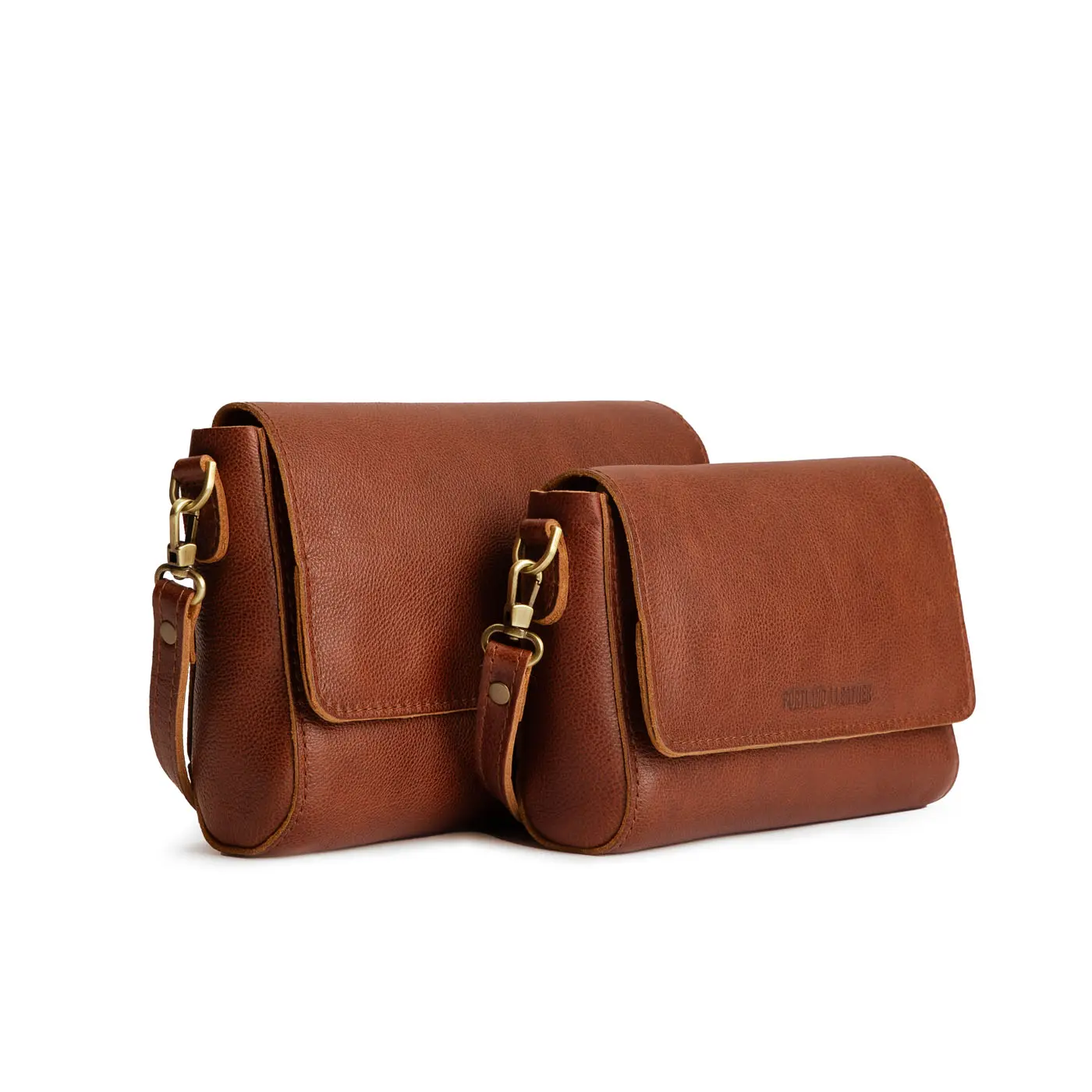 Portland Leather Metro Crossbody Bag - Convertible Flap Purse & Clutch with Removable Strap