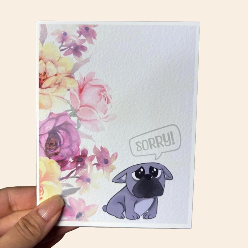 12 Pack - Cute Unique Dogs and Cats Greeting Cards with "Happy Birthday, Motivational" Design - Vibrant Blue Background & 1 Card & 1 Envelope Favorite Person