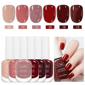 6pcs Popular Water-Base Nail Polish Set, Fall Winter Ancora Red Series Nail Polish, Quick-Dry Long-Lasting Peelable Formula, Multiple Colors Available, Ideal Gift for DIY Manicure or Professional Salon Use, Nail Care