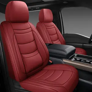 GEEYAN NS YOLO Universal Leather Car Seat Covers, Waterproof Luxury Leatherette Full Set (5 Seats) or Front Pair (2 Seats), All-Round Protection for Cars, SUVs & Sedans