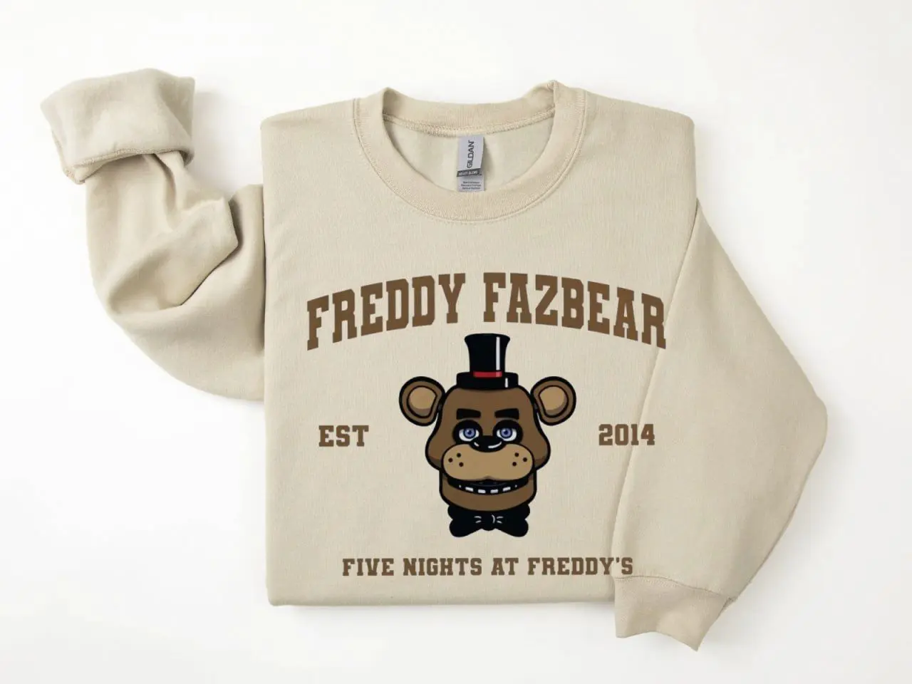 Freddy Fazbear + Est.2014 Shirt/Sweatshirt/Hoodie, Five Nights at Freddy's Shirt, Villain Five Nights at Freddys Vintage Halloween 2025 Shirt, Horror Nights, Retro Horror Nights