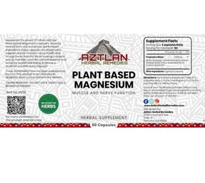 Magnesium Capsules - Plant-Based Magnesium for Health and Vitality Minerals Vitamins Supplement Pack