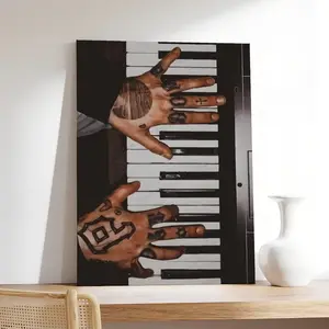 Mac Miller Piano Performance Poster,Aesthetic Inspirational Room Decor for Home Living Room Office-Unframed