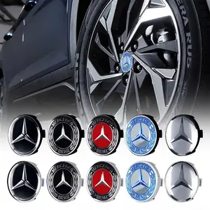 4Pcs 60MM/63MM/68MM Car Wheel Center Hub Caps Logo Cover For Mercedes Benz A B C R G Class AMG W211 W204 W210 W205 CLA GLA GLK
