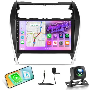Android Radio for Toyota Camry 2012 2013 2014: 10.1 inch Touch Screen Stereo with Wireless Carplay and Android Auto, WiFi, DSP/EQ, GPS, Split Screen, SWC + AHD Backup Camera
