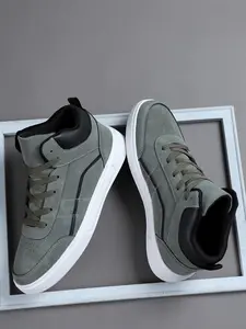 New Men's High-Top Casual Sports Shoes, Fashionable Comfort Outdoor Sneakers, Lightweight Breathable Low Top Board Shoes