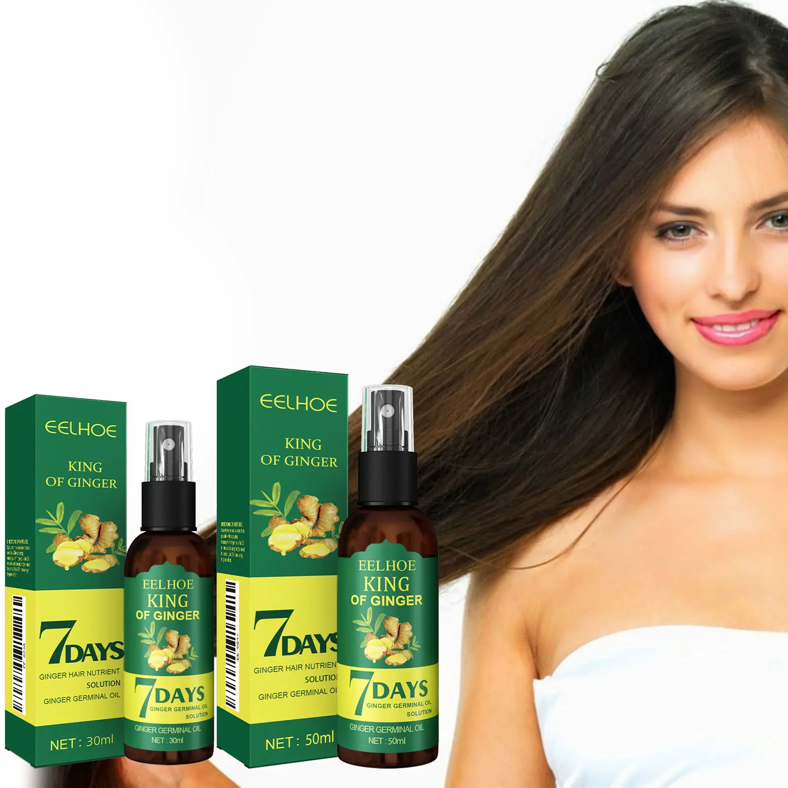 Ginger Hair Spray (50ml Box) Gentle daily care for shiny, smooth hair; improves dry, brittle hair