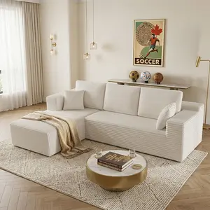 （2 packages shipped）couch and co sectional Modular Compression Sofa Expands Automatically No Assembly Required, Cloud Couch with Deep Seat & Memory Foam, L-Shape Sectional for Living Room Apartment