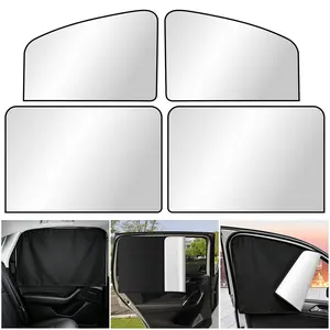 4 Packs Car Privacy Curtains, Full Blackout Car Window Shades, Universal Fit for Most Cars, Great for Travel, Camp, Privacy