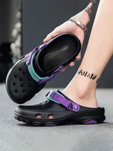 Men's Summer Hole Design Casual Fashion Beach Sandals, Garden Walking Slippers, Comfortable Outdoor Footwear for Men